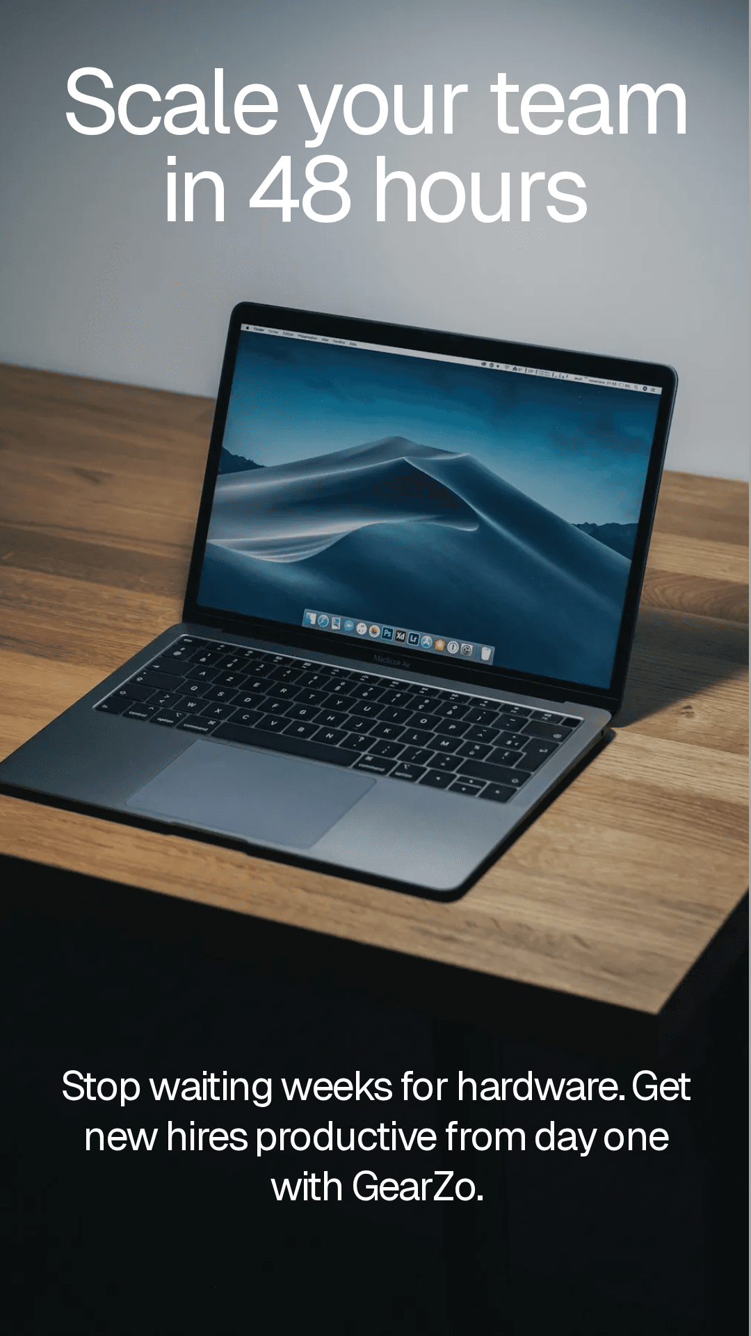 GearZo campaign poster scale your team in 48 hours